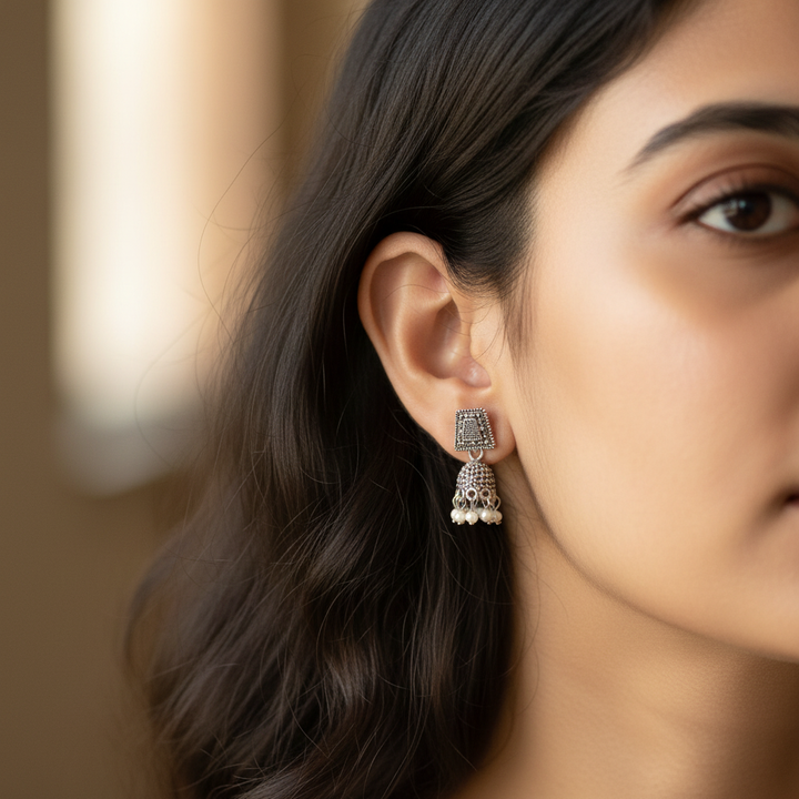 Set of 12 Random Earrings with Folding Jhumka Box