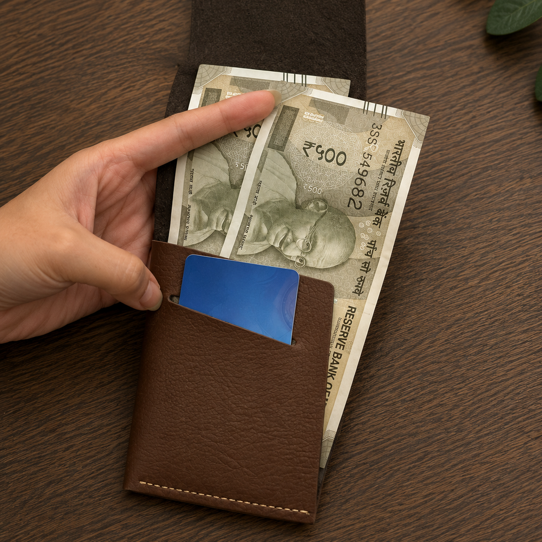 Slim Flip Vegan Leather Wallet
