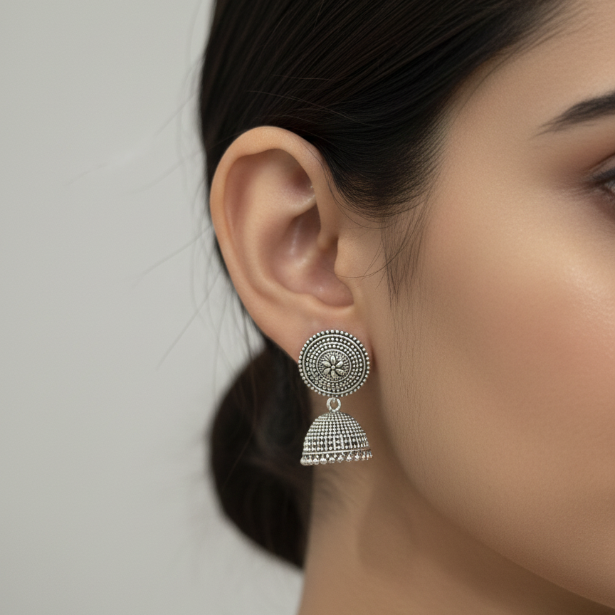 12 Random Jhumka Gift Set in Wooden Box with Mirror