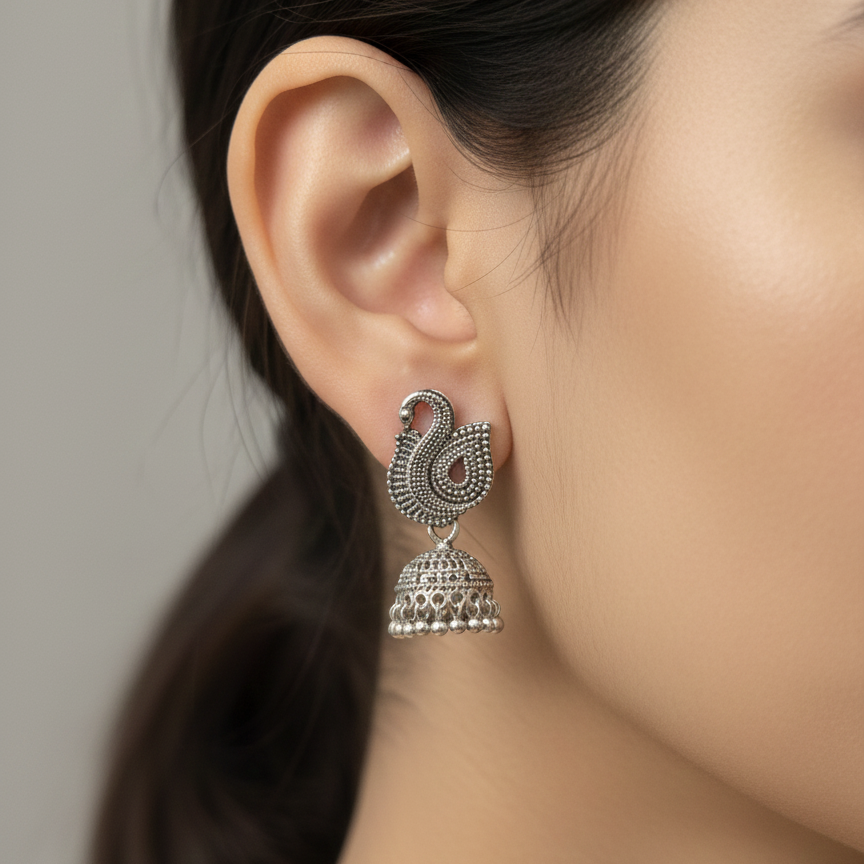 12 Random Jhumka Gift Set in Wooden Box with Mirror