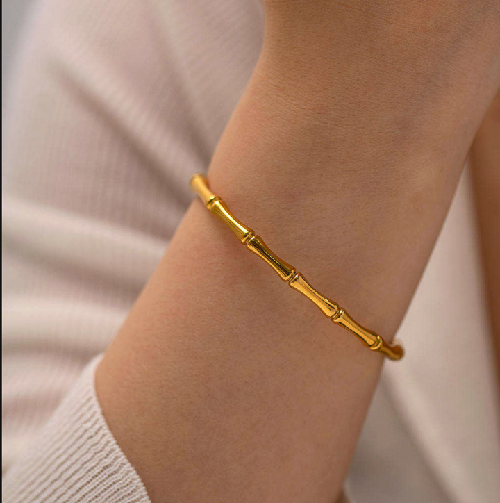 Bamboo Bracelet- 18k Gold Plated
